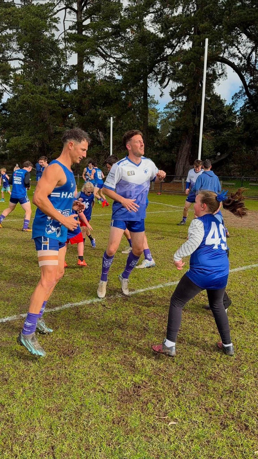 A Hastings junior contests the ball with an opponent during a game.