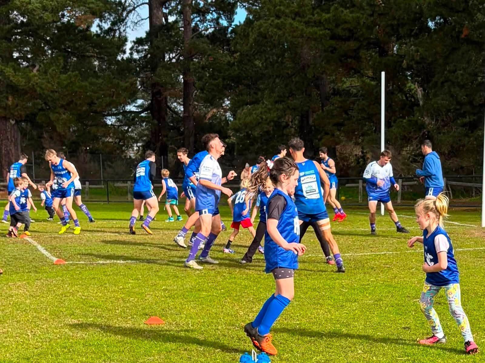 A junior match in full swing at Hastings Park.